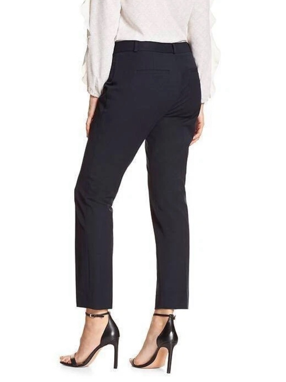 Banana Republic Preppy Sloan Black Stretch Chino Ankle Pant Casual Career SZ 4